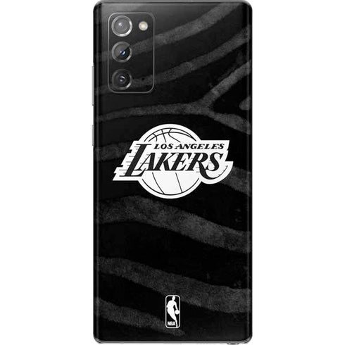 NBA Los Angeles Lakers Black Animal Print Galaxy Note20 5G Skin